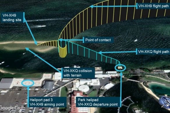 The Australian Transport Safety Bureau’s preliminary flight path reconstruction.