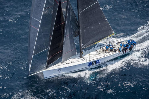 Low-profile yacht URM emerged as a contender on day two of the race. 