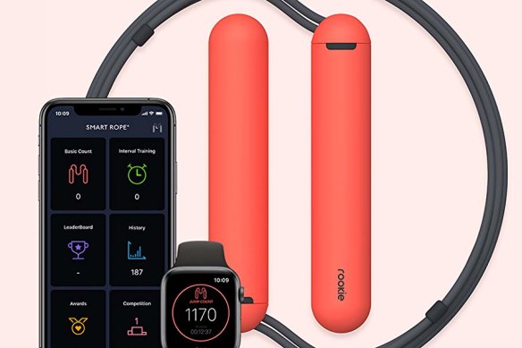 The smart rope app keeps track of your jumps, and there's even an Apple Watch version.
