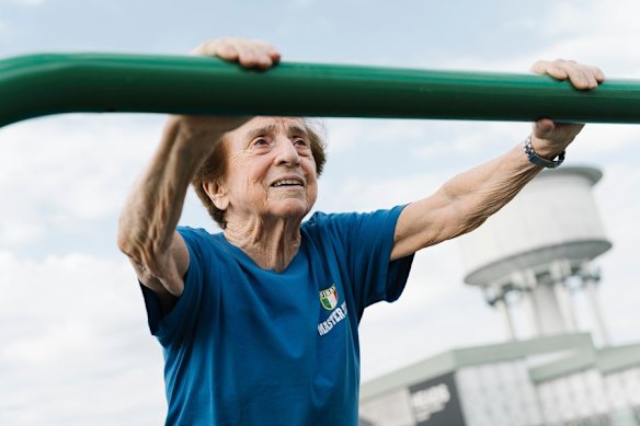 Ninety-two-year-old Emma Maria Mazzenga is breaking records for her age category in athletics.