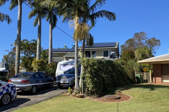 The Victoria Point home where a woman's body was found.
