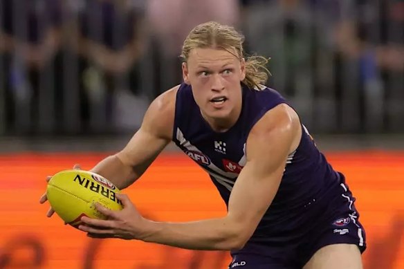 Hayden Young has been sidelined since suffering a hamstring injury in the Dockers’ season-opener.