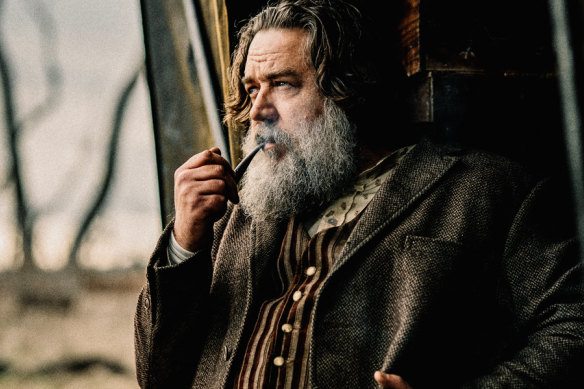 Russell Crowe as Harry Power in The True History of the Kelly Gang. He paid $750 for a limited edition, signed hardback copy of Peter Carey's novel.
