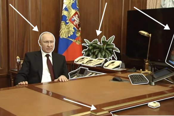 Pay attention to the little details when Russian President Vladimir Putin appears in public.
