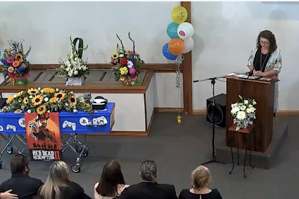 The 2021 funeral for Zane Mellor, 12, one of the six children killed in the jumping castle tragedy.