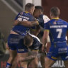 Hull FC’s Fa’amanu Brown was sent off for a head clash with Warrington’s Ben Currie
