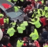 A car ploughs into the crowd at Liverpool’s victory parade.