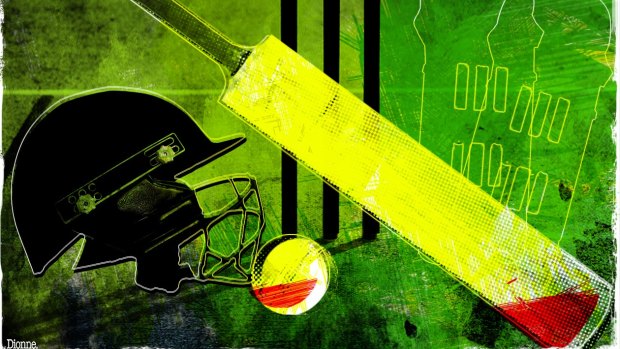 Stumping up: Cricket bosses are trying to find way to economise as revenue plunges as a result of the coronavirus crisis. Illustration: Dionne Gain