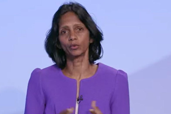 Macquarie Group chief executive Shemara Wikramanayake at the third quarter update.