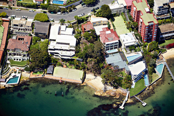 The wealthy enclave of Wolseley Road, Point Piper.