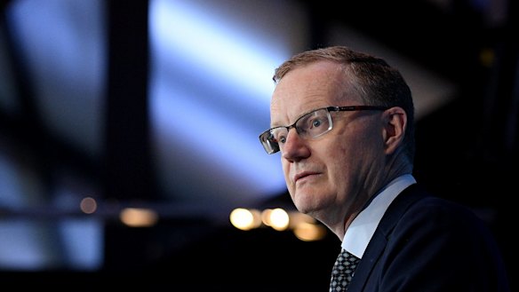 Reserve Bank governor Philip Lowe delivers an address to the National Press Club in Sydney. 