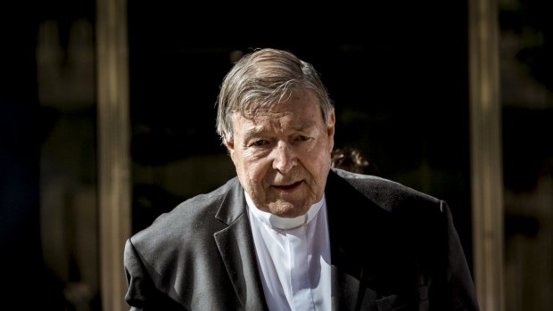 Cardinal George Pell leaves the County Court after being found guilty of sexually assaulting two choirboys.