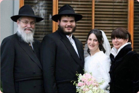 Tzvi Doniel Ben Yehudis, far left, and Itta bas Miriam, far right, (known as Tzvi and Itty Ainsworth) have been identified as victims of the Florida building collapse. 