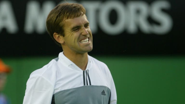 Brian Vahaly in action at the Australian Open in 2004.