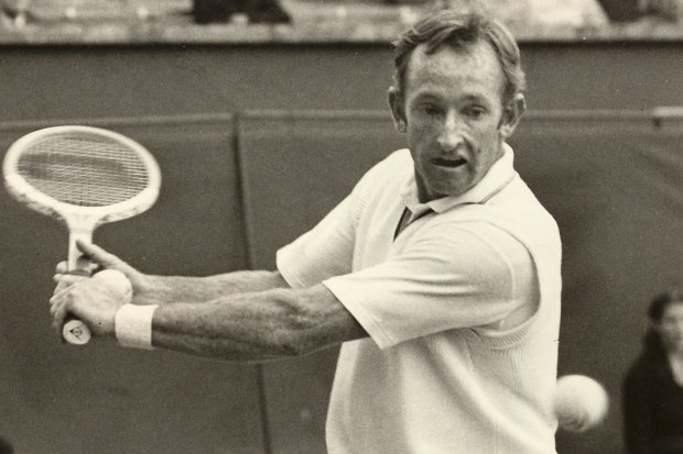 Backhand magic … Rod Laver.