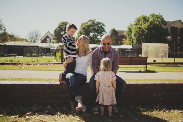 Matthew Richell with his family, including wife Hannah Richell, before his death in 2014.