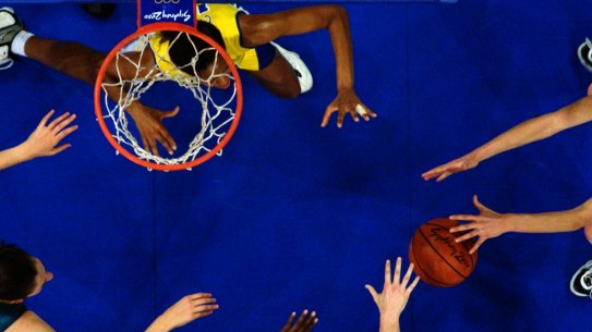 Australia playing Brazil in the Sydney Olympics semi-final.
