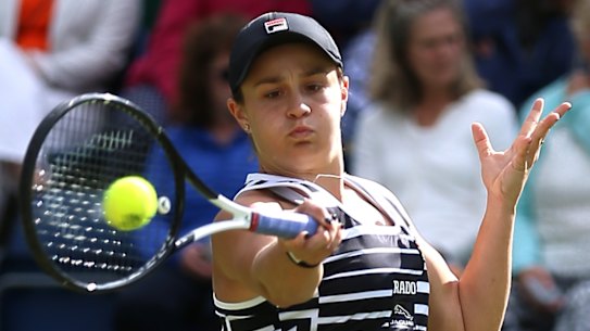 Ash Barty during day seven of the Nature Valley Classic at Edgbaston Priory Club, Birmingham