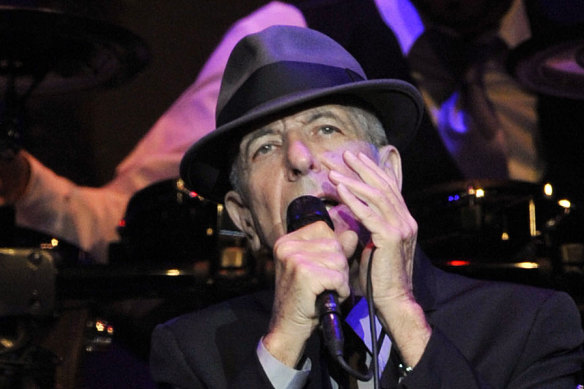 Leonard Cohen during his Australian tour in 2009.
