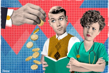 Students attending university feel short-changed as their debt continues to grow. 