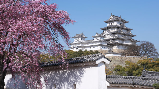 Himeji Castle is regarded as the finest surviving example of prototypical Japanese castle architecture. 