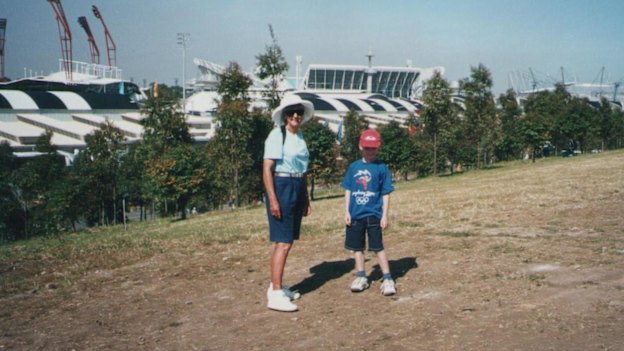 My grandmother, Dawn, and I before the tennis. 