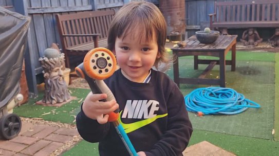 Jordan Dashwood, de tres años, murió en un incendio en una casa en Werribee.