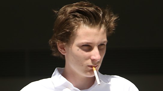 Corey Milgate at an earlier court appearance in Wollongong last year.