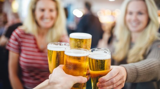 Patrons will be able to enjoy a beer at pubs standing up from Monday. 