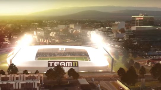 An artist's impression of the potential new stadium in Dandenong.