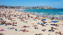 Bondi Beach attracts flocks of tourists.