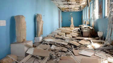IS fighters destroyed statues and damaged the Palmyra Museum when they retook the city in December 2016. 