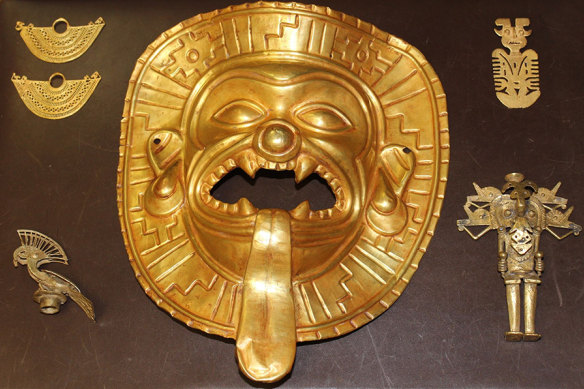A unique Tumaco gold mask is among more than 19,000 archaeological artefacts and other artworks recovered as part of a global operation spanning 103 countries.