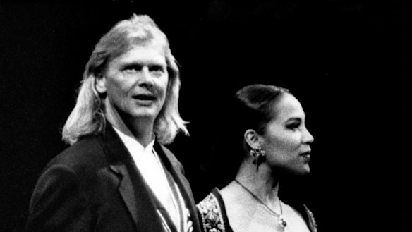 John Farnham and Kate Ceberano perform in Jesus Christ Superstar in Melbourne in 1992.