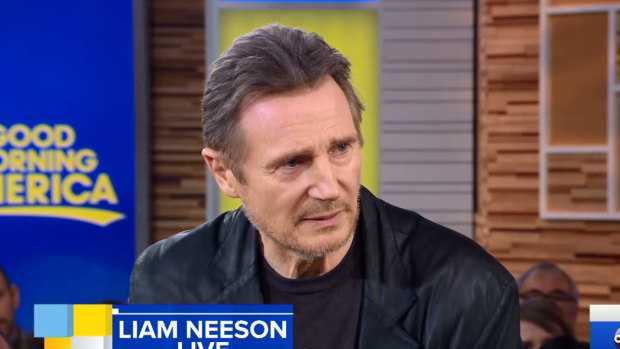 Liam Neeson addresses his controversial interview on Good Morning America.