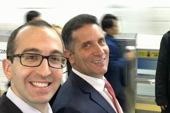 Landsdale MP Daniel Pastorelli and outgoing Secret Harbor MP Paul Papalia.