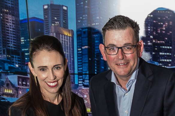 Victorian Premier Daniel Andrews and New Zealand Prime Minister Jacinda Ardern speak regularly to compare notes on the virus.