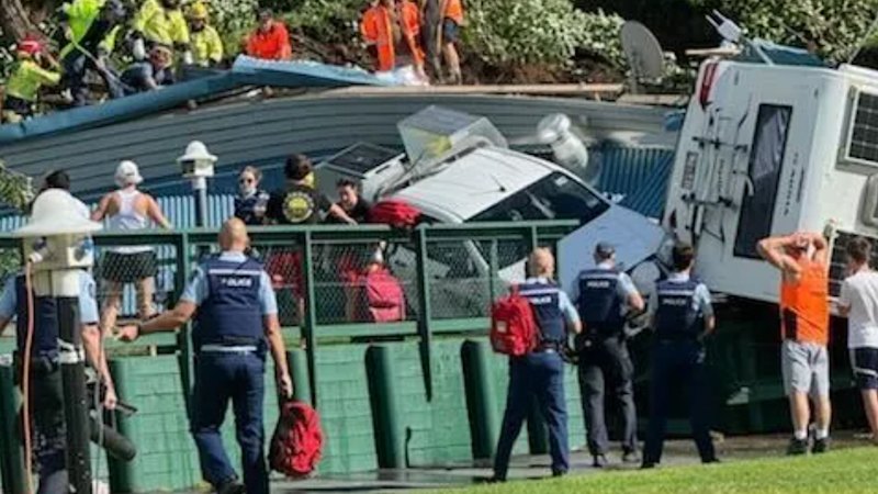 ‘It’s possible we could find someone alive’, police say after major landslide hits NZ campsite