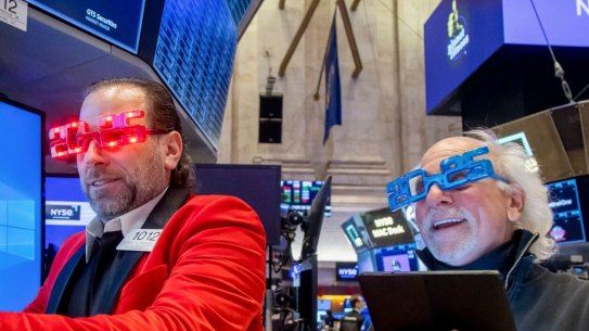 New Year’s Eve on the New York Stock Exchange. It’s been a good year for Wall Street.