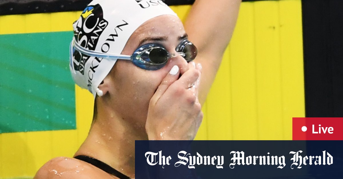 2021 Australian Swimming Trials As It Happened Mckeown Breaks World Record As Titmus Posts Sizzling Time