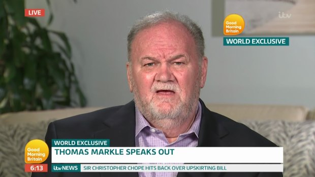 Thomas Markle is a regular on British breakfast television.