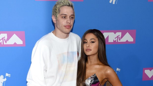 Pete Davidson and Ariana Grande at the MTV Video Music Awards on August 20 in New York.