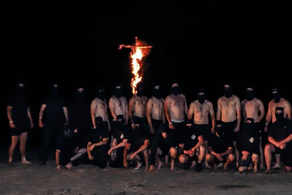 The National Socialist Network at a gathering in the Grampians.