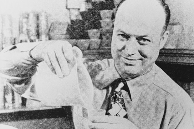Tupperware creator Earl Tupper with one of his early designs.