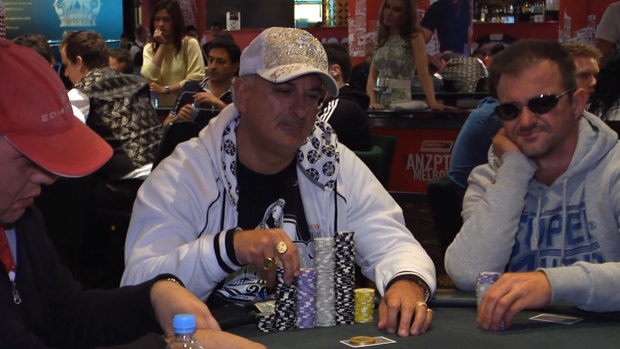 The chips are down for professional poker player Bill Jordanou.