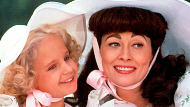 Faye Dunnaway plays Joan Crawford in the hysterically camp film Mommie Dearest.