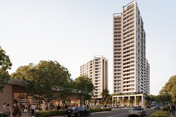 A concept image of the HDA development at 76-90 Evaline Street and 21-23 Claremont Street in Campsie.