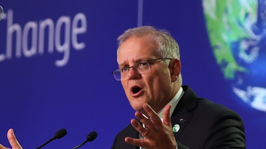 Prime Minister Scott Morrison told the United Nations climate conference in Glasgow that scientists and engineers would drive Australia’s path to net zero emissions.