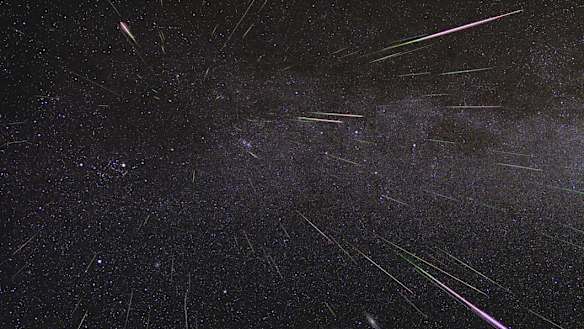 The Geminid meteor shower, pictured, will light up Canberra's night sky, and the best day to see it is Friday, the ANU's Dr Brad Tucker said.