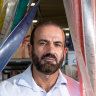 The Afghan Islamic Centre’s Rokhan Akbar at the Afghan Bazaar on Thomas Street in Dandenong on Monday.